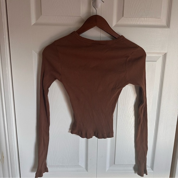 STOIC Long Sleeve Base Layer Shirt cropped medium ribbed cotton - Picture 4 of 7